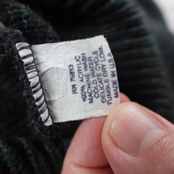 Vintage Poplar Classics Sweater Men's XL Multicolor Knit 100% Acrylic Made USA - Picture 6 of 10